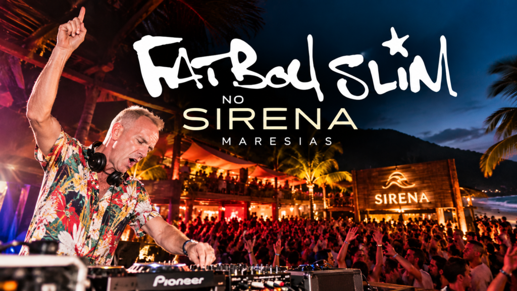 Fatboy Slim se apresentando no Sirena em Maresias