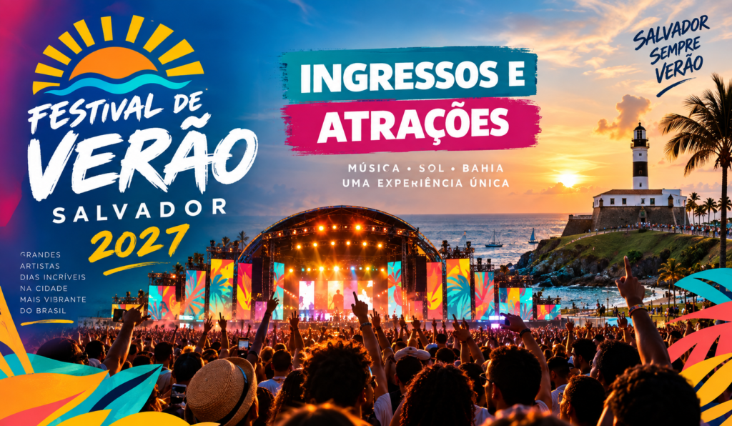 Festival de Verão 2027 em Salvador com diversas atrações musicais