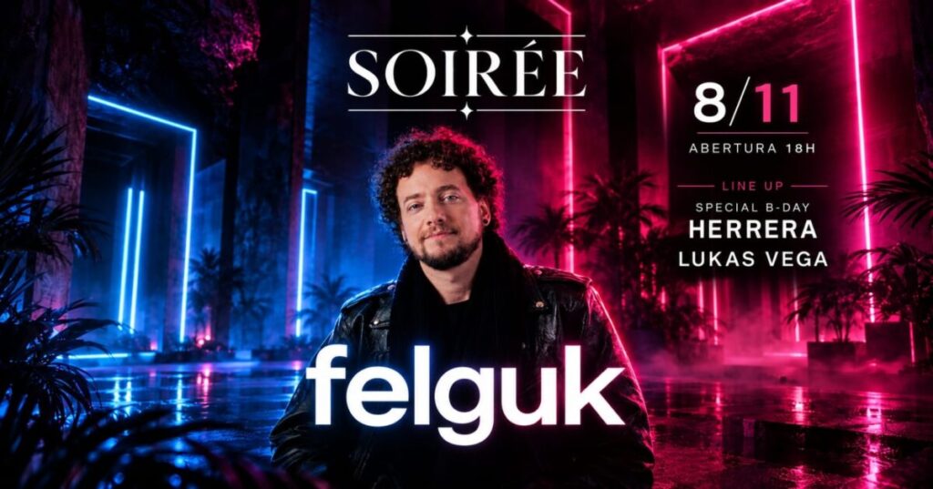 Felguk se apresentando em evento de música eletrônica