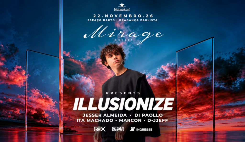 Imagem do evento Mirage Sunset com Illusionize no Espaço Bartô em Bragança Paulista