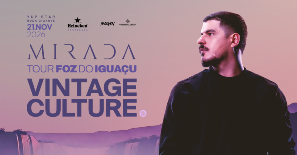 DJ Vintage Culture se apresentando durante o Mirada Tour em Foz do Iguaçu